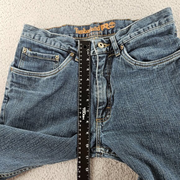 Timberland Pro Jeans Mens 32x34 Blue Straight Leg Workwear Heavy Denim - Picture 10 of 16